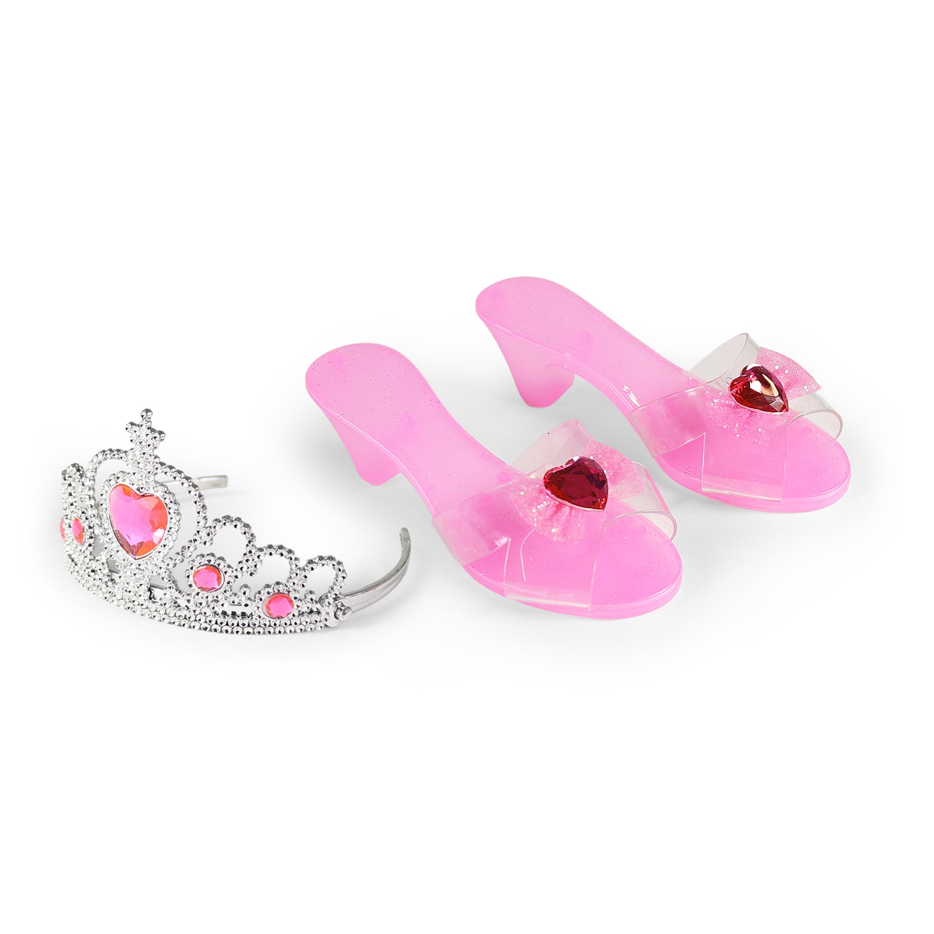 Pink princess set with shoes and crown headband