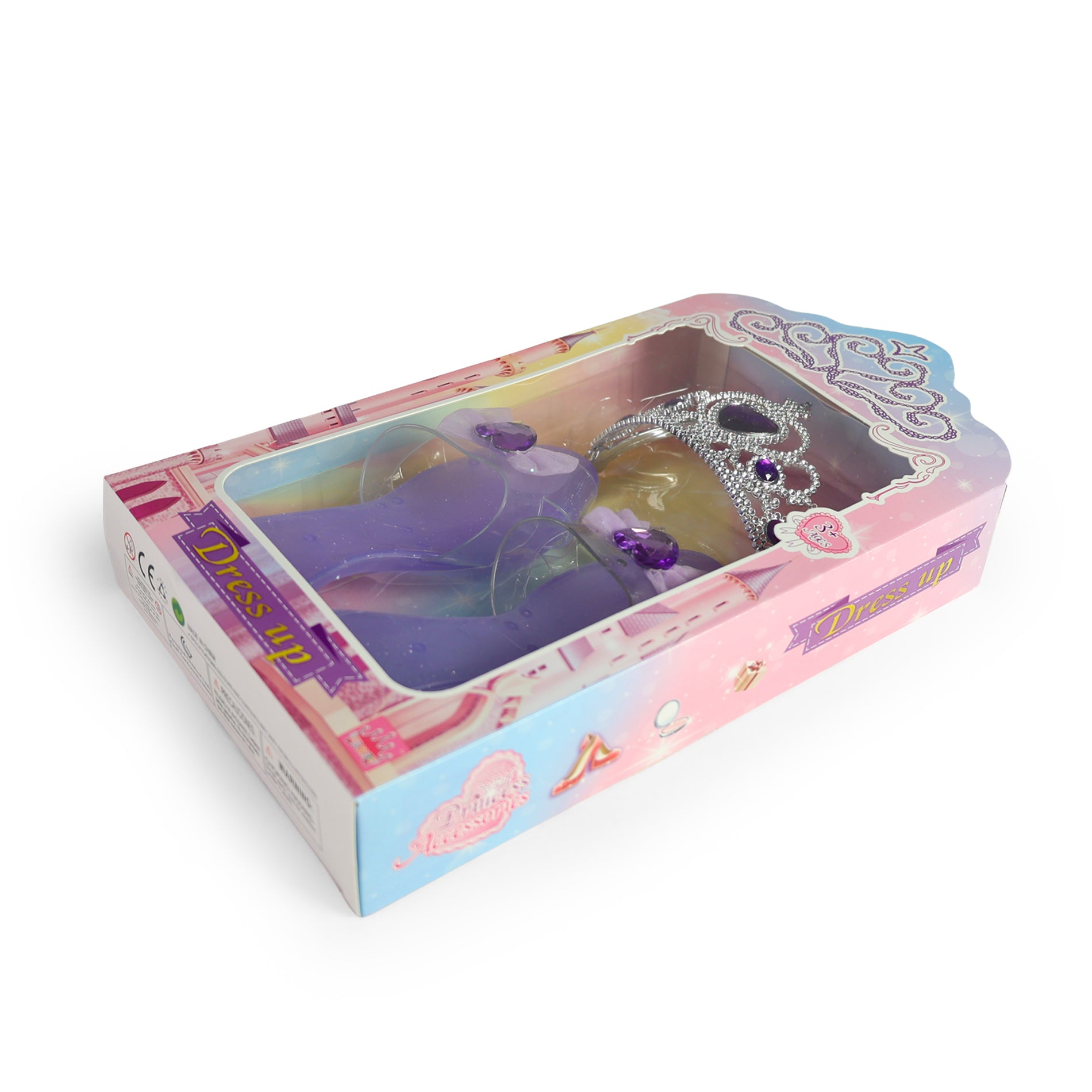 Purple princess set with shoes and crown headband