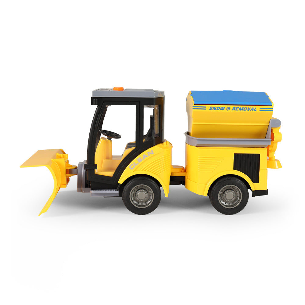 Winter road maintenance vehicle with lights and sounds 27 cm