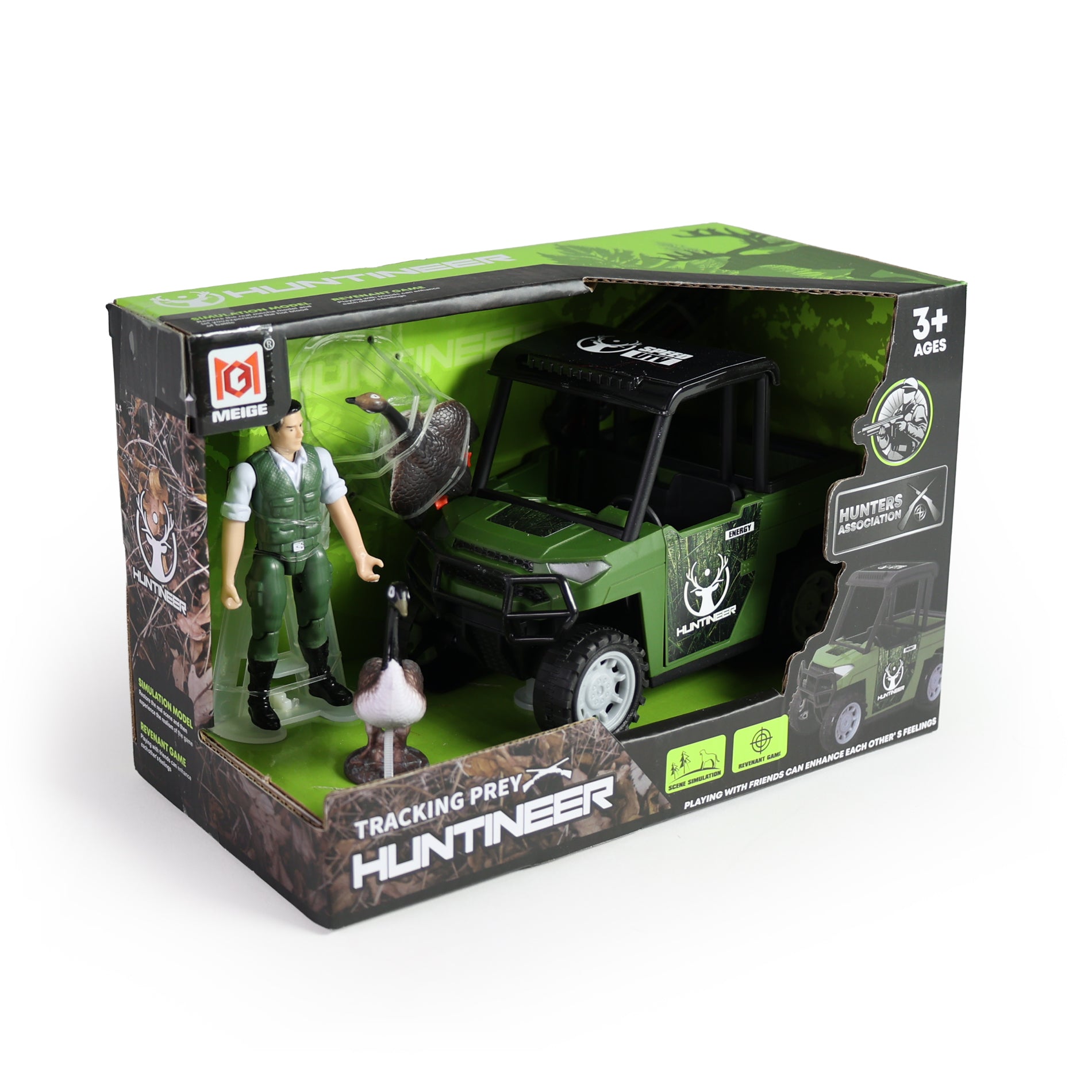 Hunting set with toy car 14 cm