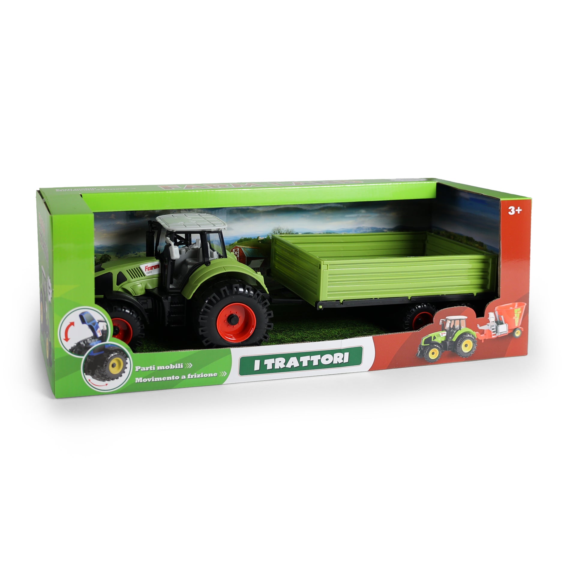 Farm tractor with trailer 45 cm