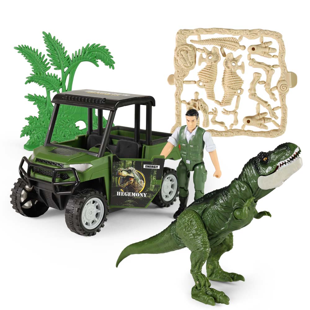 Dinosaur park set with car and sound dinosaur