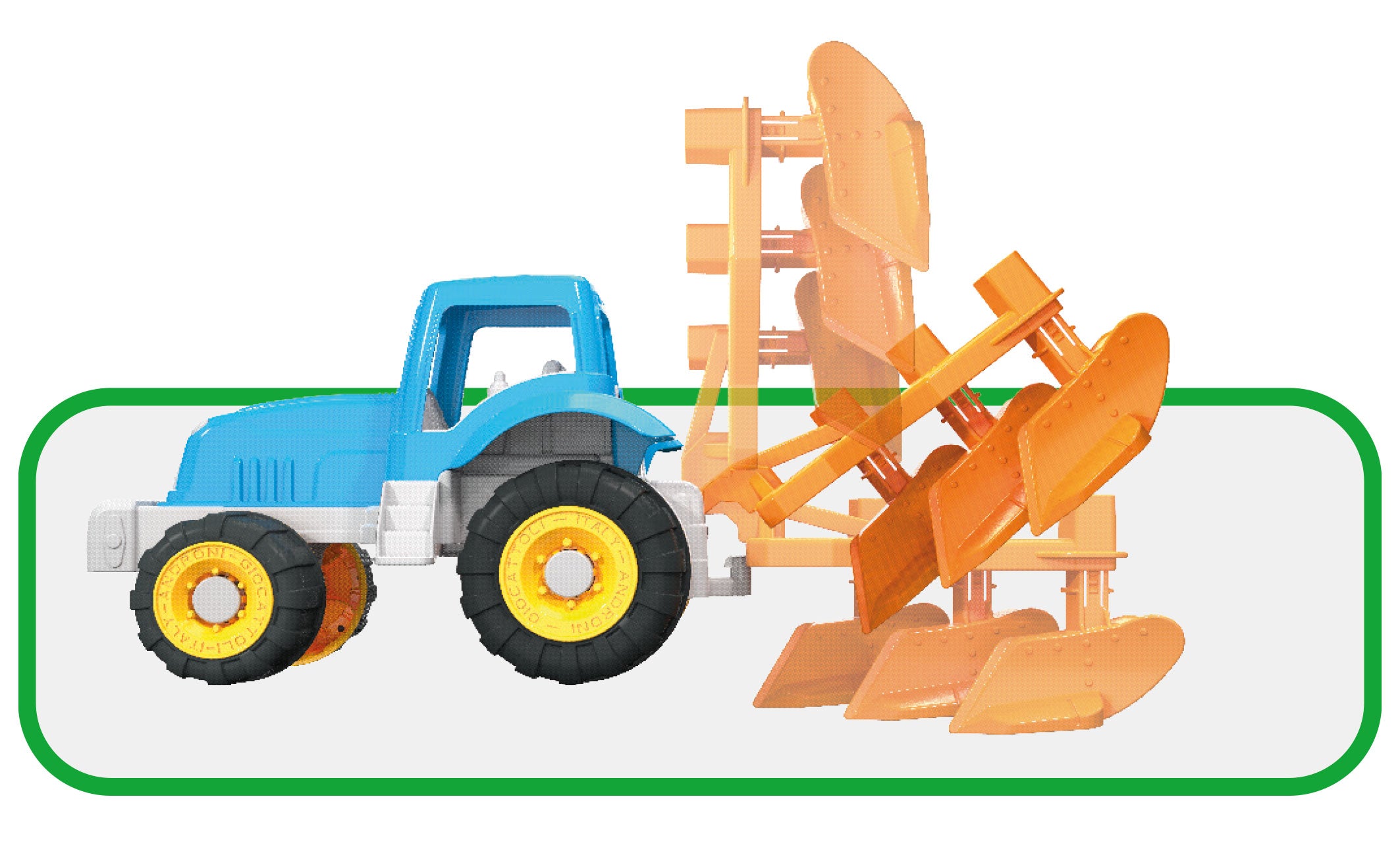 Androni Millennium tractor with working plough 43 cm