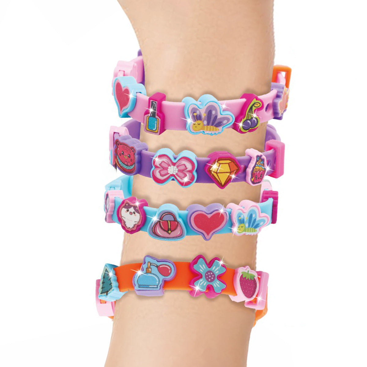 Bracelet making kit with stickers, 4 bracelets