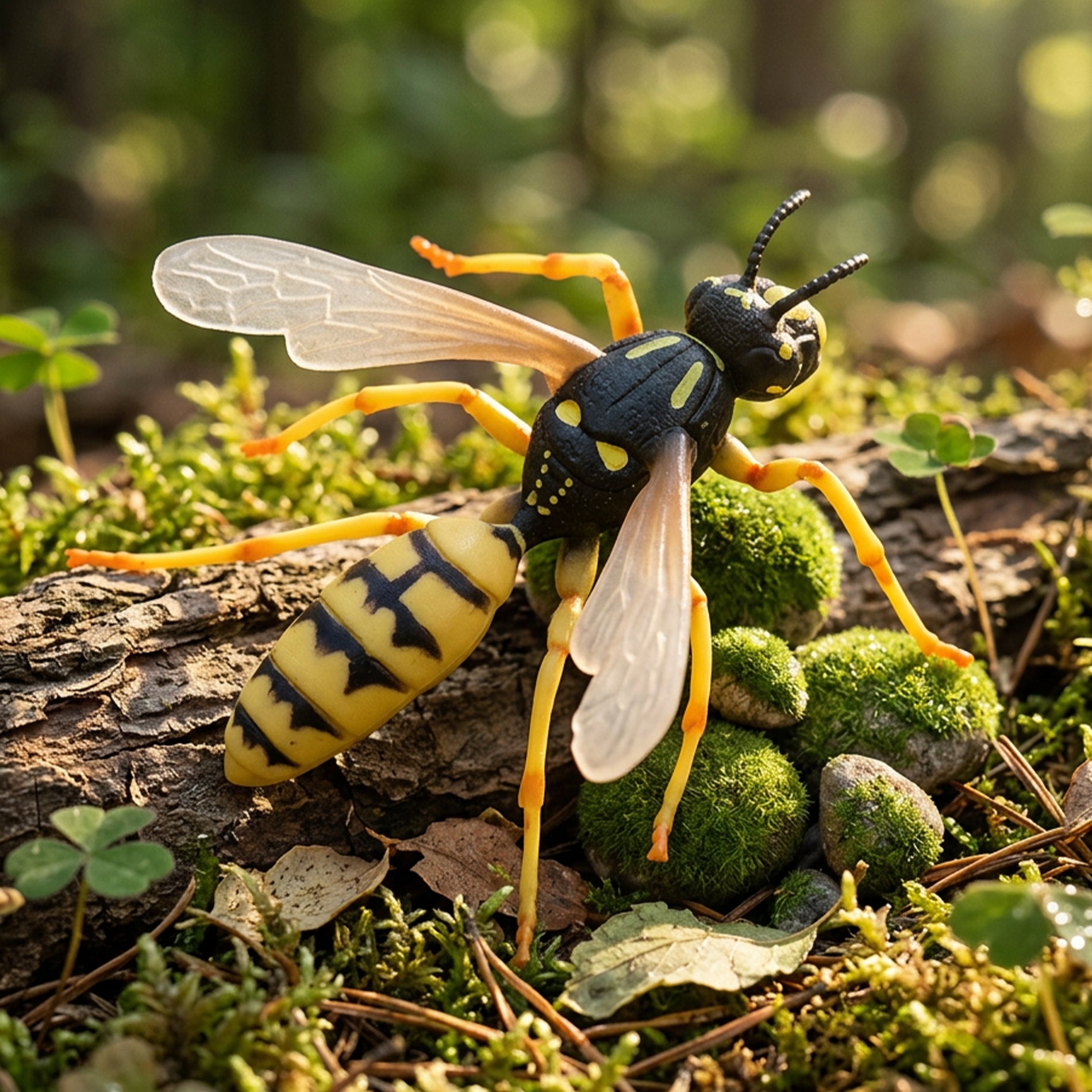 Plastic wasp figure 9 cm