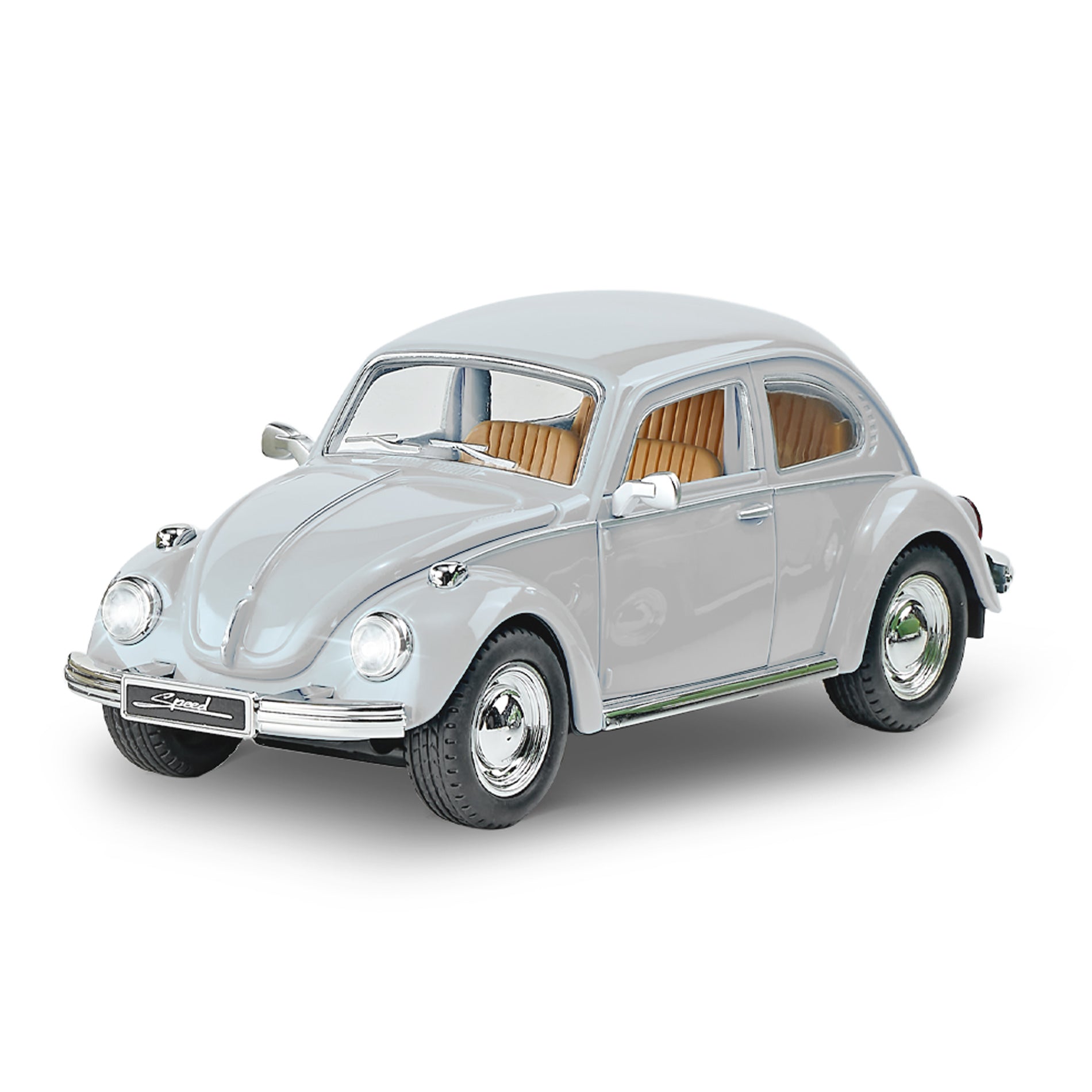 White toy car with lights and sound