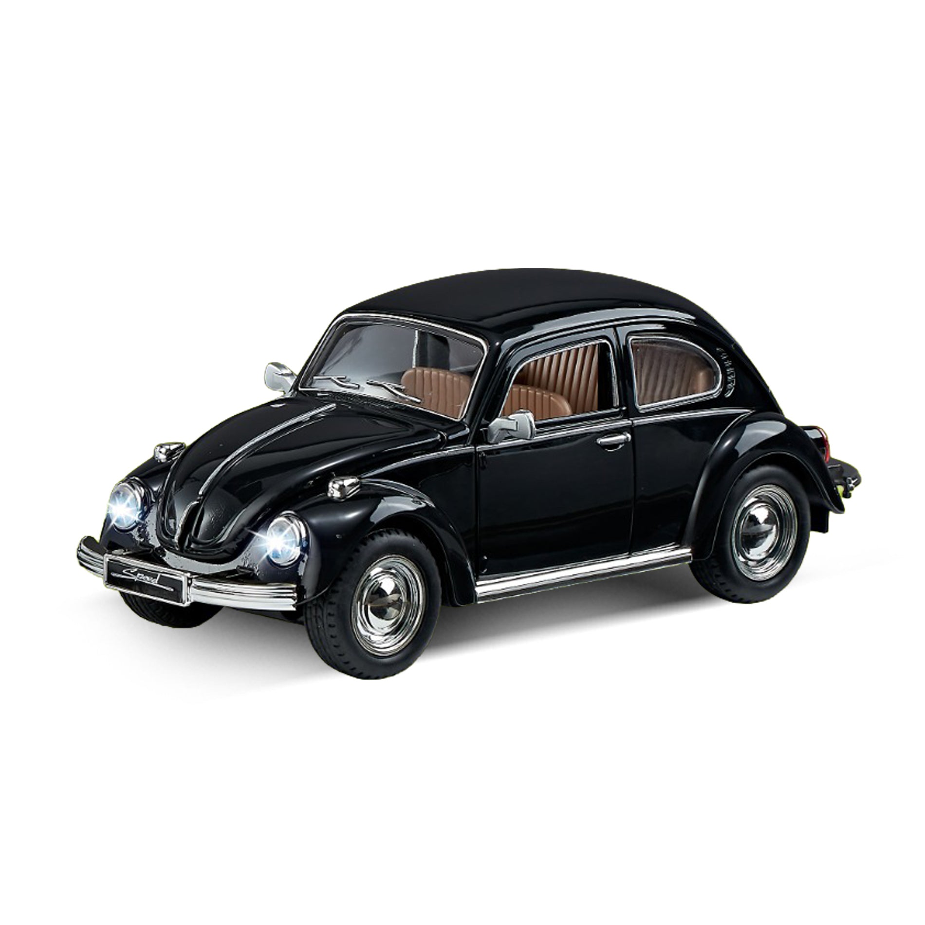 Black toy car with sound and lights