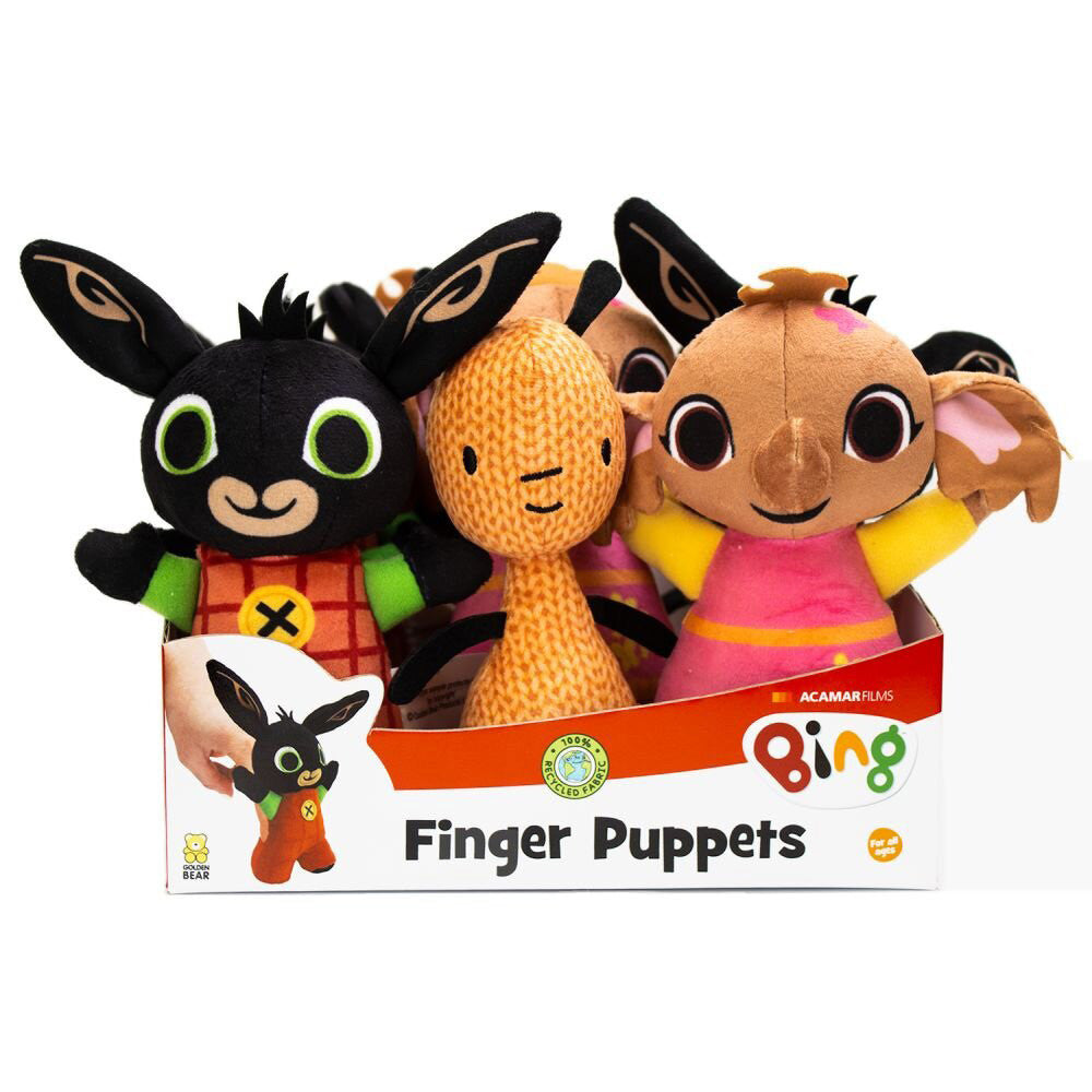 Bing, Sula and Pando plush finger puppets 16 cm