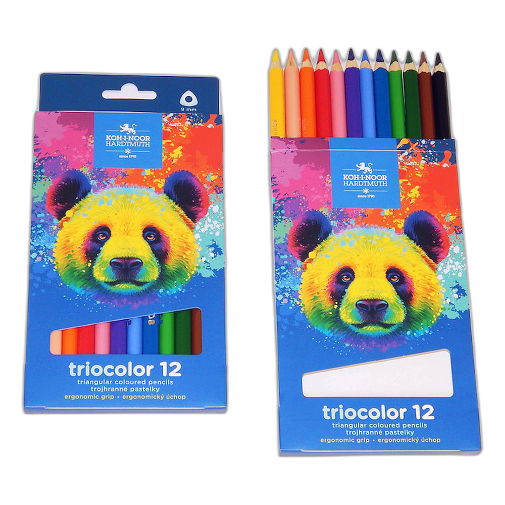 Koh-i-Noor 3142 Triangular Coloured Pencils 12 Panda