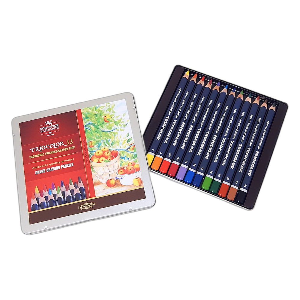 Koh-i-Noor 3162 Jumbo Triangular Coloured Pencils 12