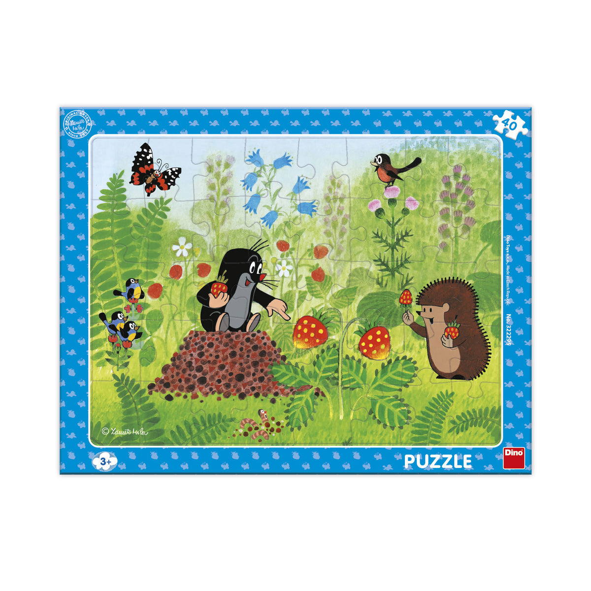 Board puzzle Little Mole and Strawberries 40 pcs / Krtek