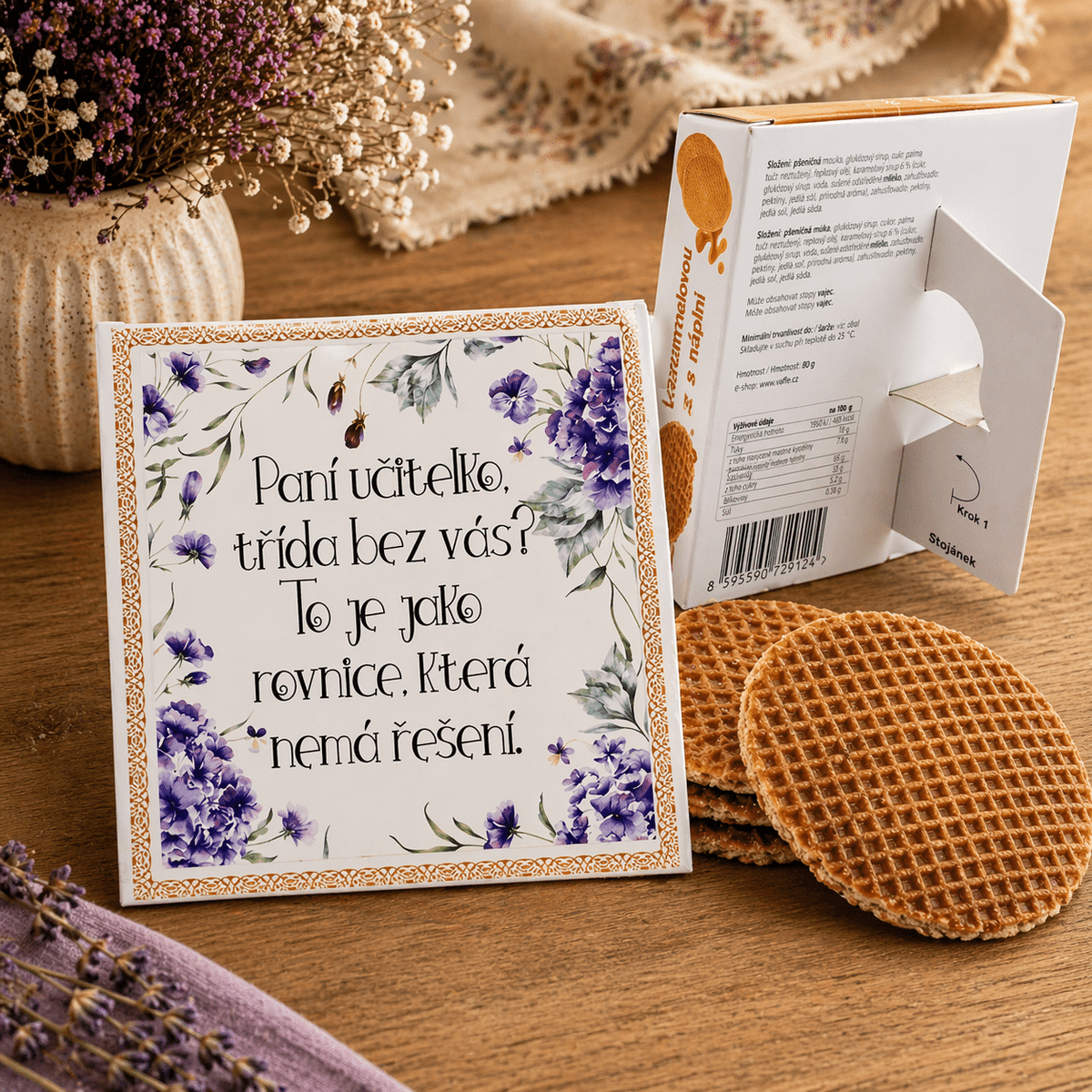 Caramel-Filled Wafers for a Female Teacher