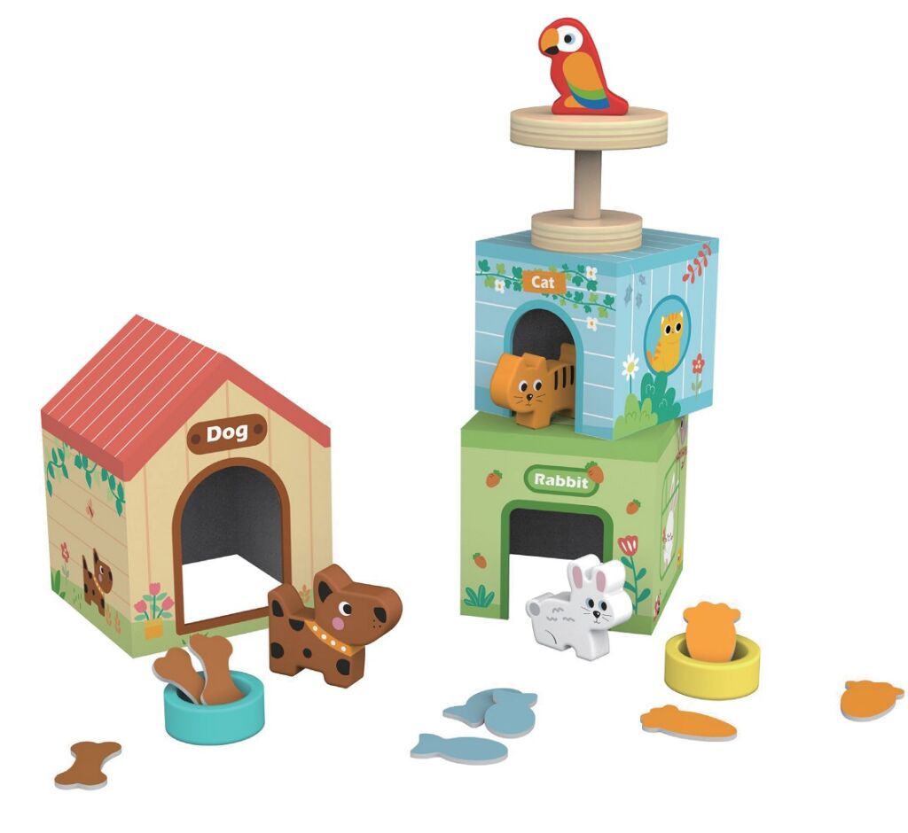 Wooden pet houses playset