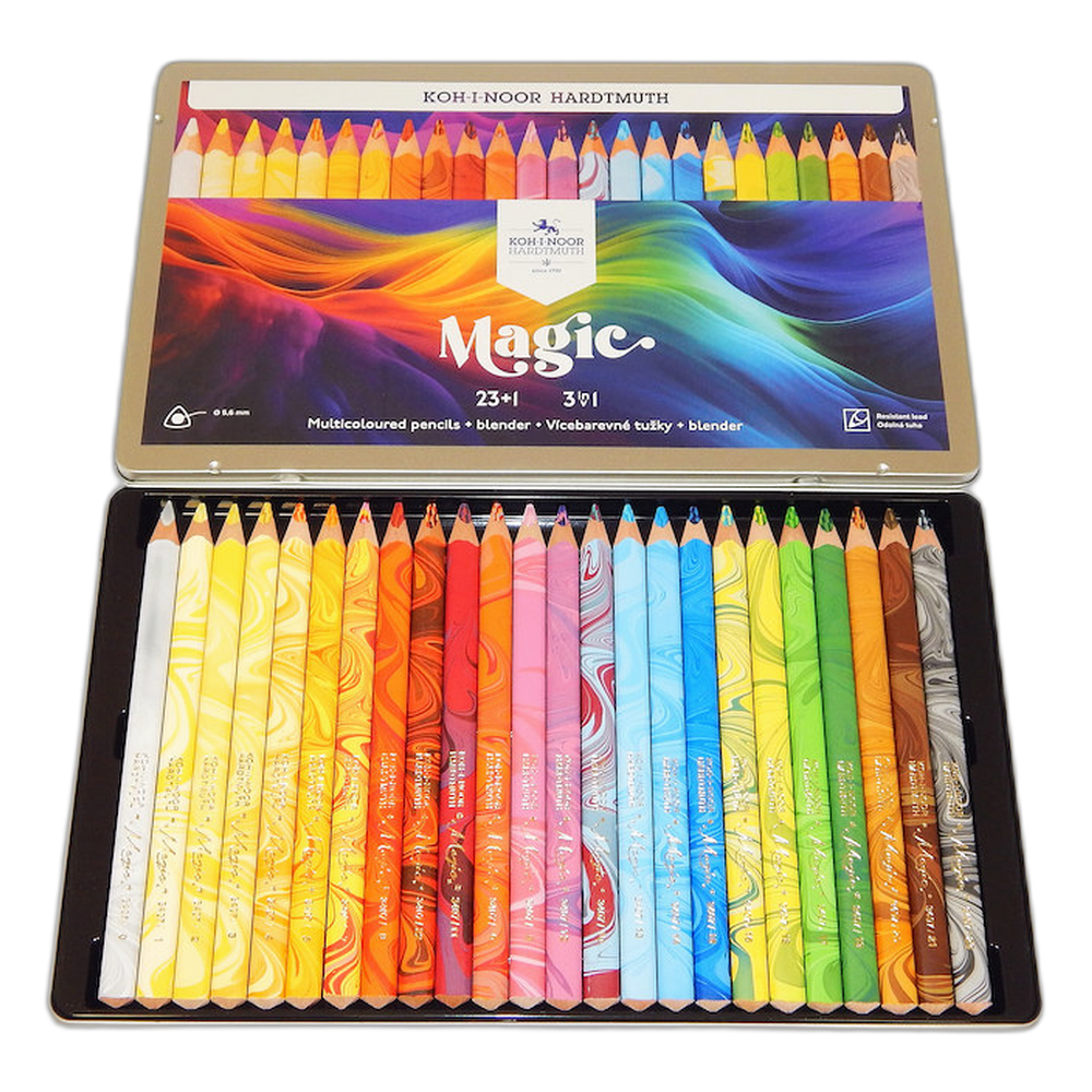 Koh-i-Noor Magic 3408 Triangular Coloured Pencils FSC Set of 23 Plus 1