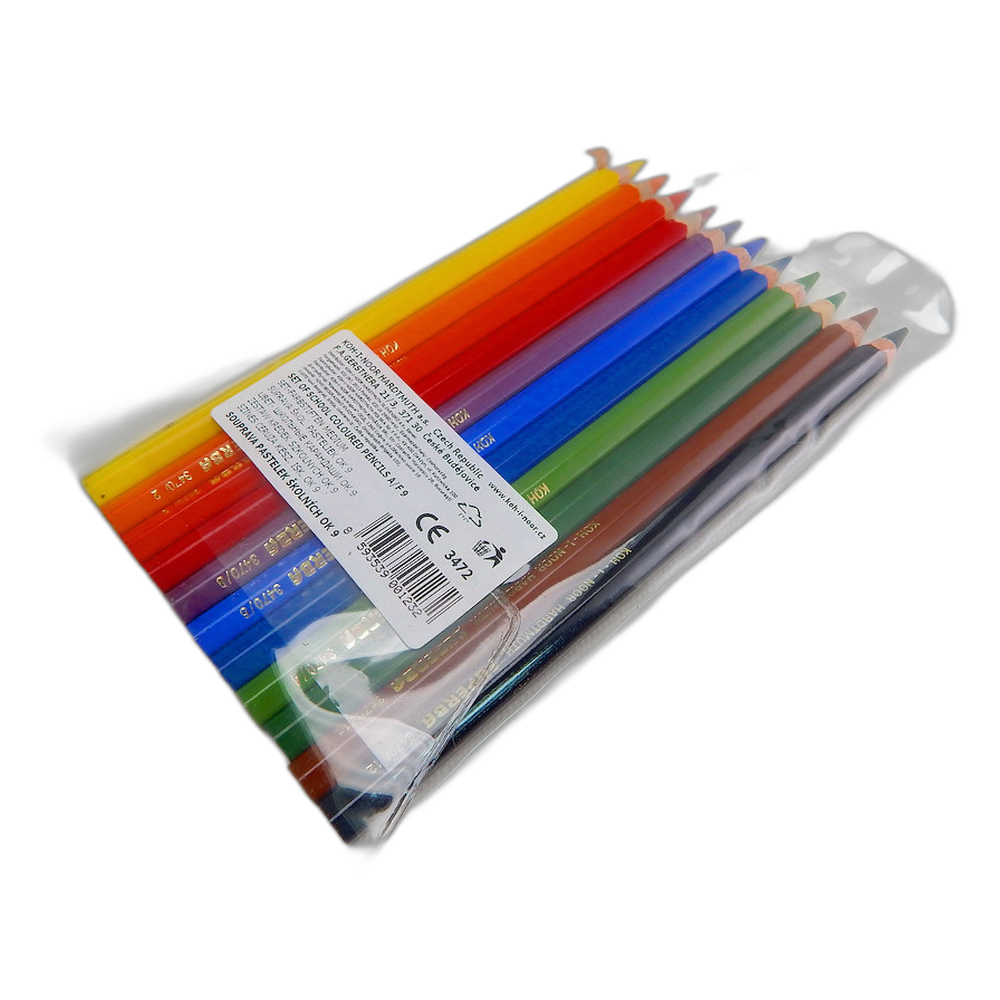 Koh-i-Noor 3472 Long Jumbo Coloured Pencils 12