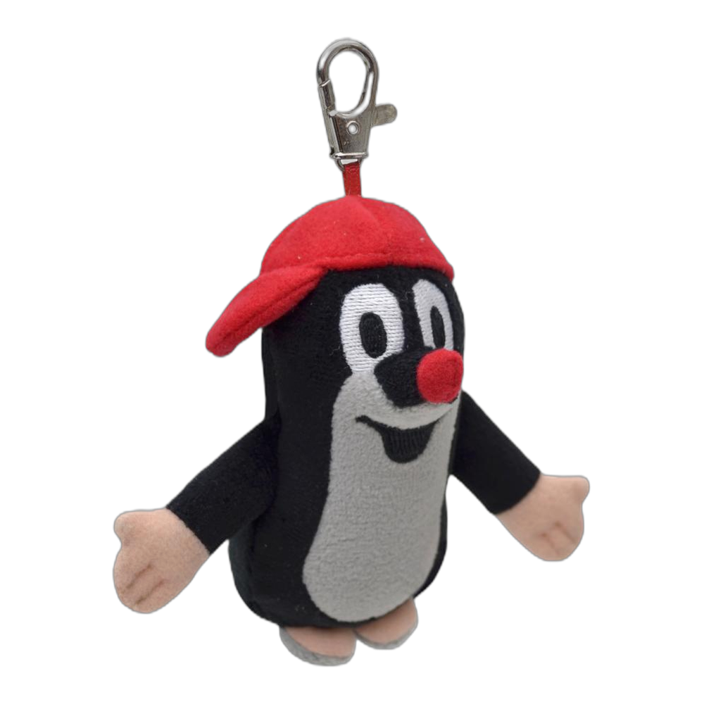 Little Mole 10 cm plush keyring with cap