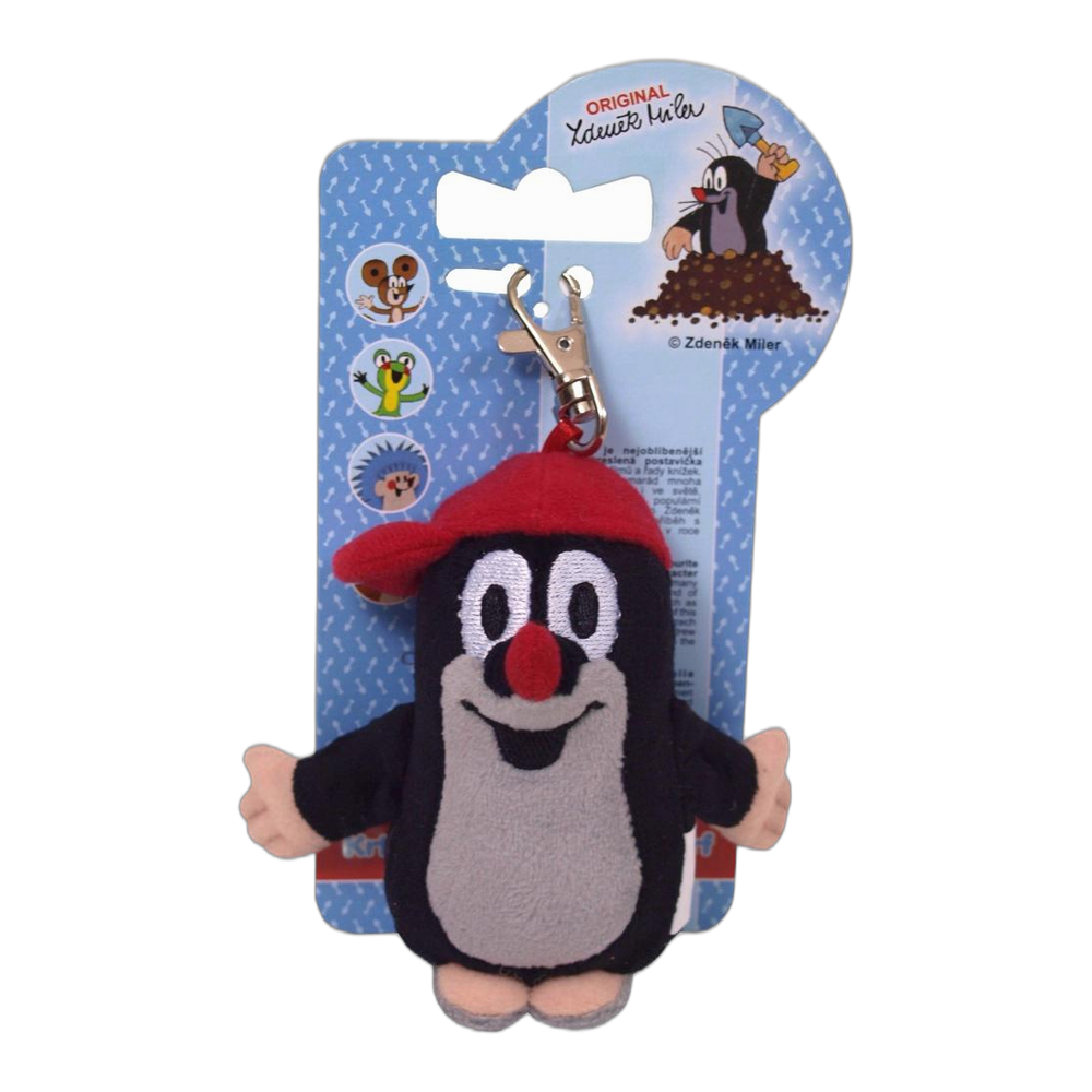 Little Mole 10 cm plush keyring with cap
