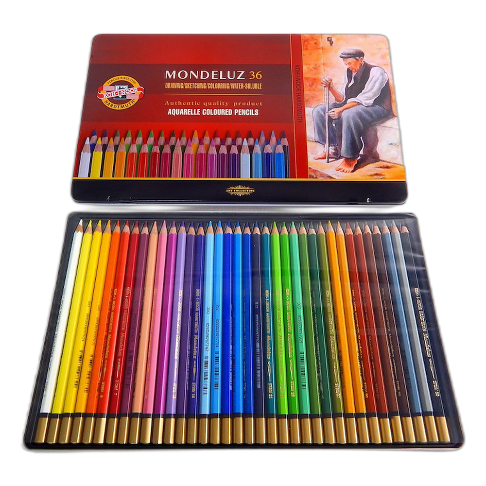 Koh-i-Noor Mondeluz Aquarell Pencils 36 in Tin
