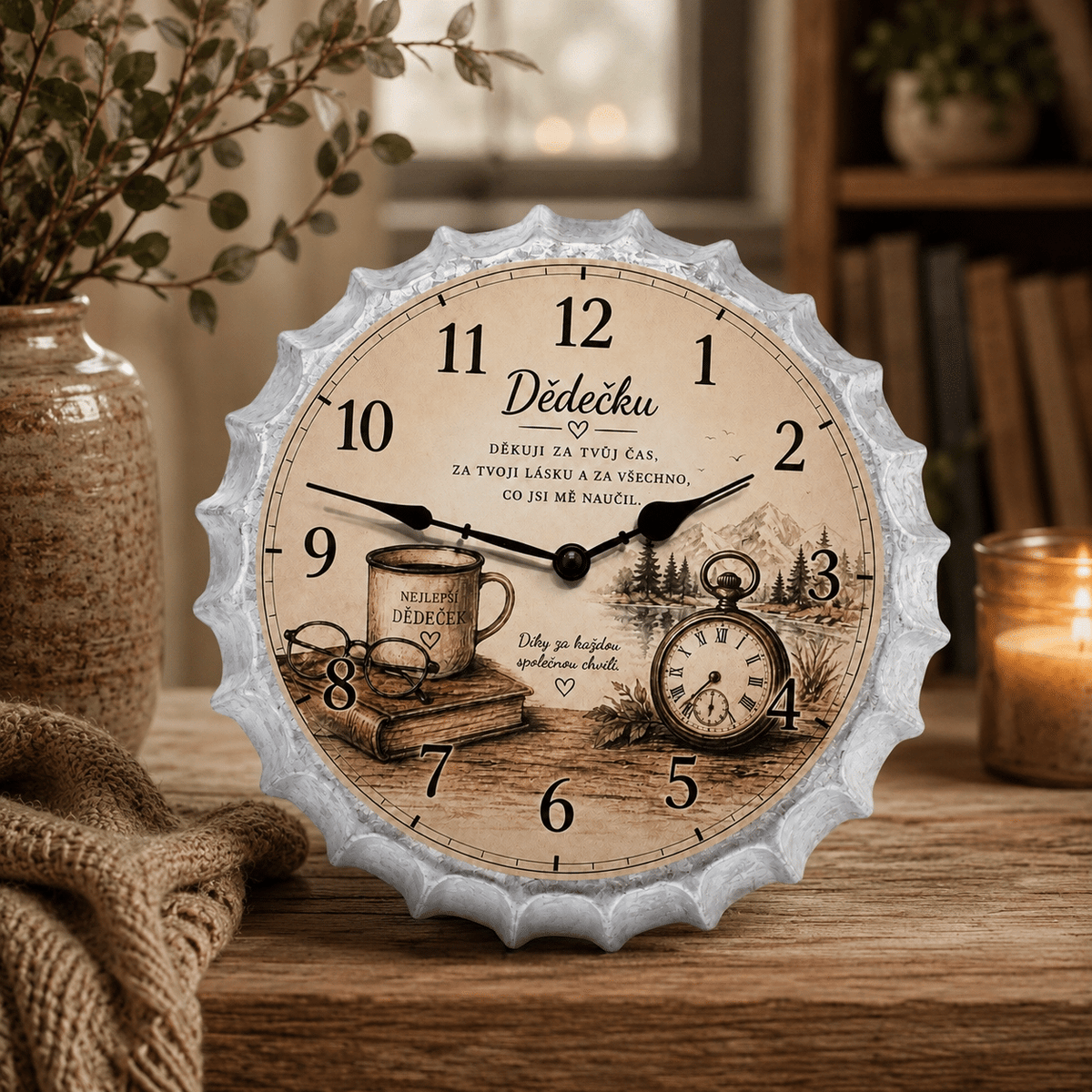 Gift Wall Clock 35 cm – Grandpa, Thank You for Your Time