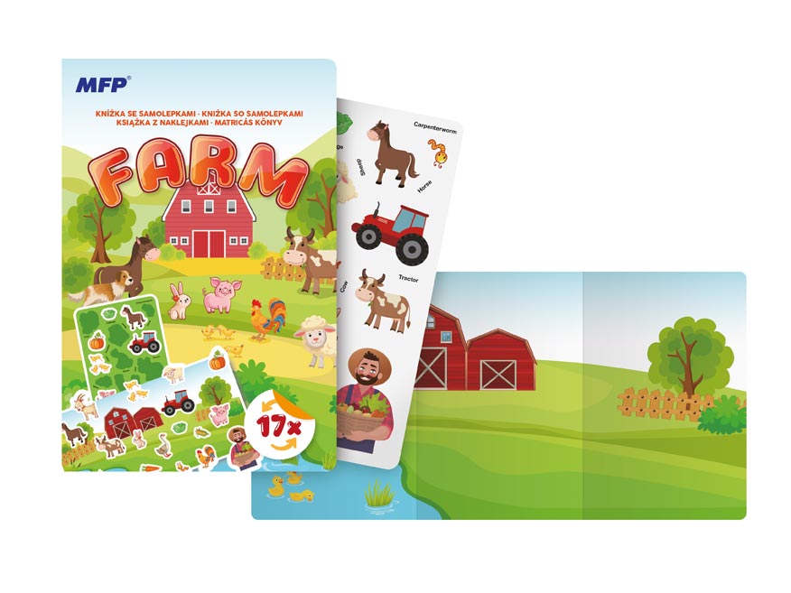 Farm sticker book 12 x 18 cm, 17 stickers