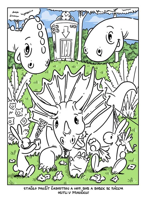 Colouring Book Bob and Bobek and the Time Machine A4 / Bob a Bobek