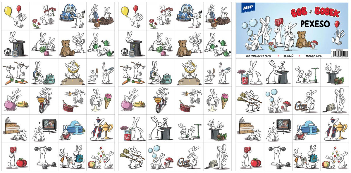 Bob and Bobek memory game 3xA4 / Bob a Bobek