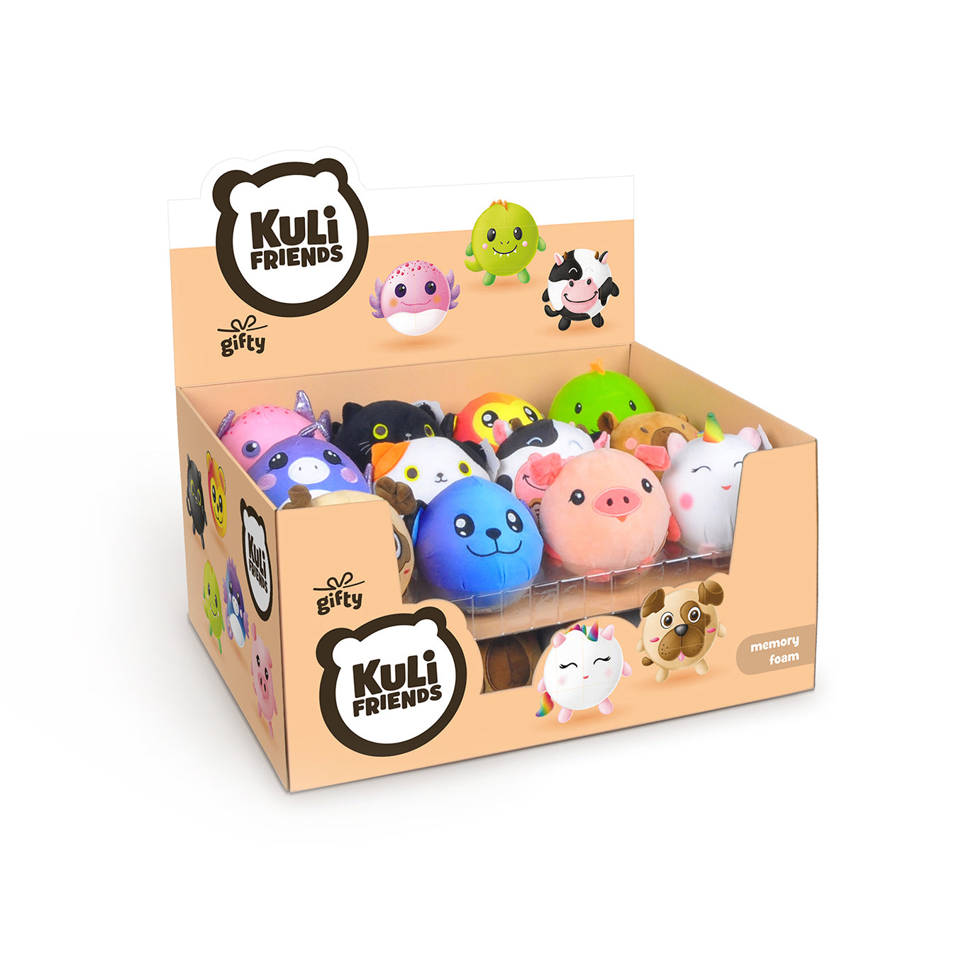 Kuli Friends plush toy display 12 cm, 24 pcs