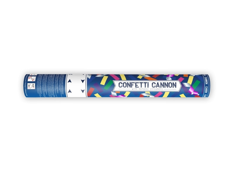 Metal party confetti cannon 40 cm
