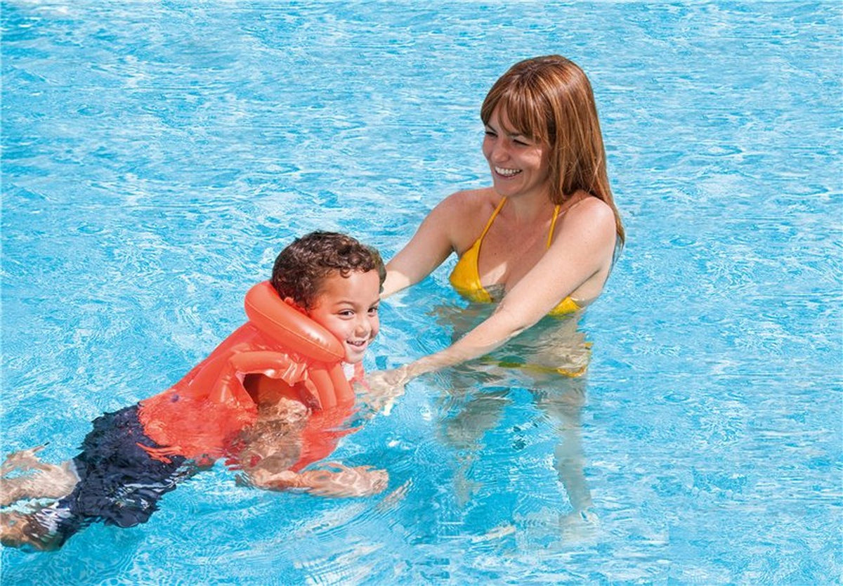 Deluxe inflatable swim vest orange 3-6 years