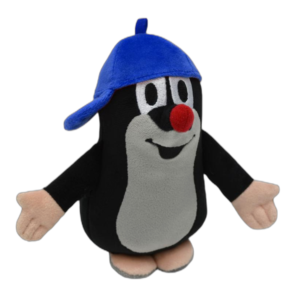 Little Mole 16 cm plush toy, blue cap