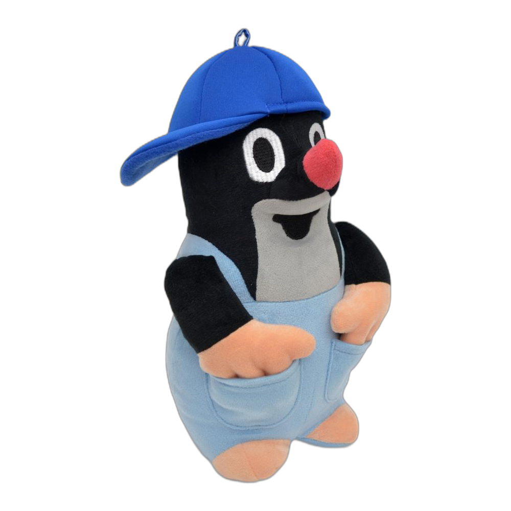 Little Mole 26 cm plush toy, blue cap, trousers
