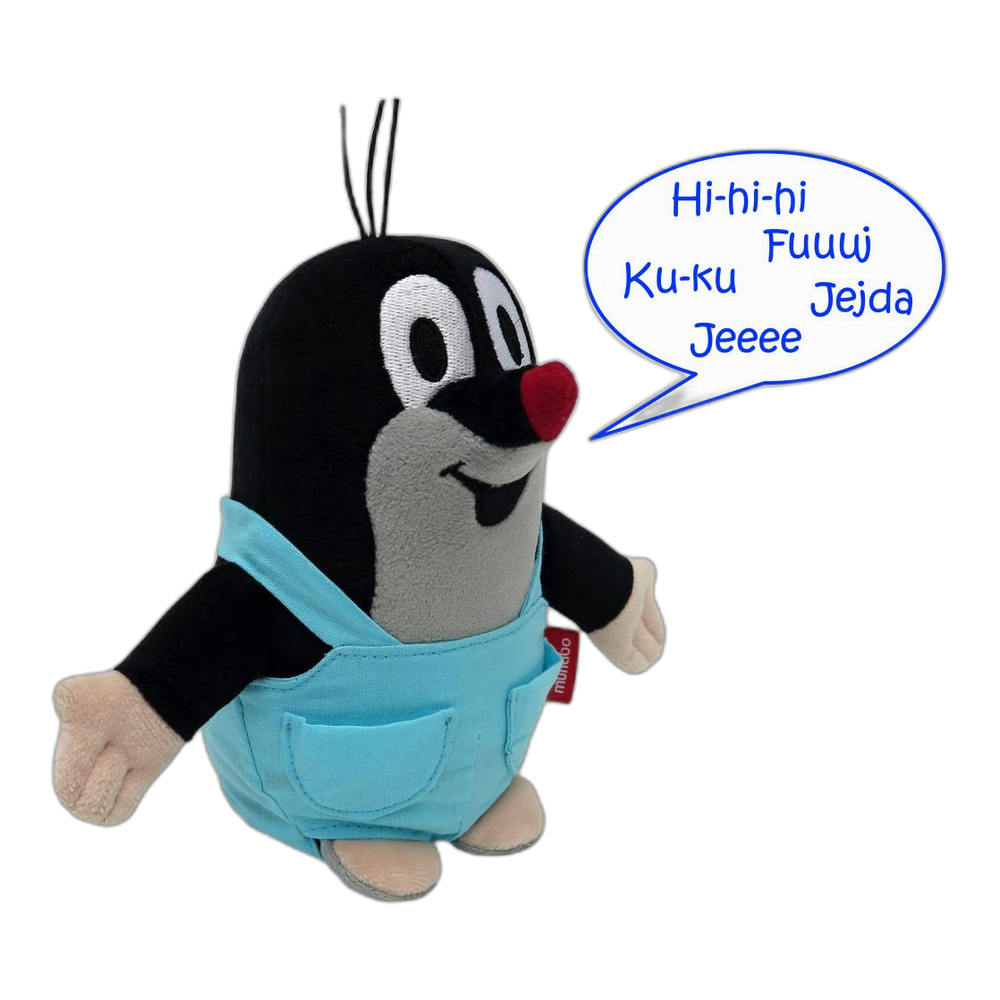 Little Mole 16 cm plush toy, trousers, talking