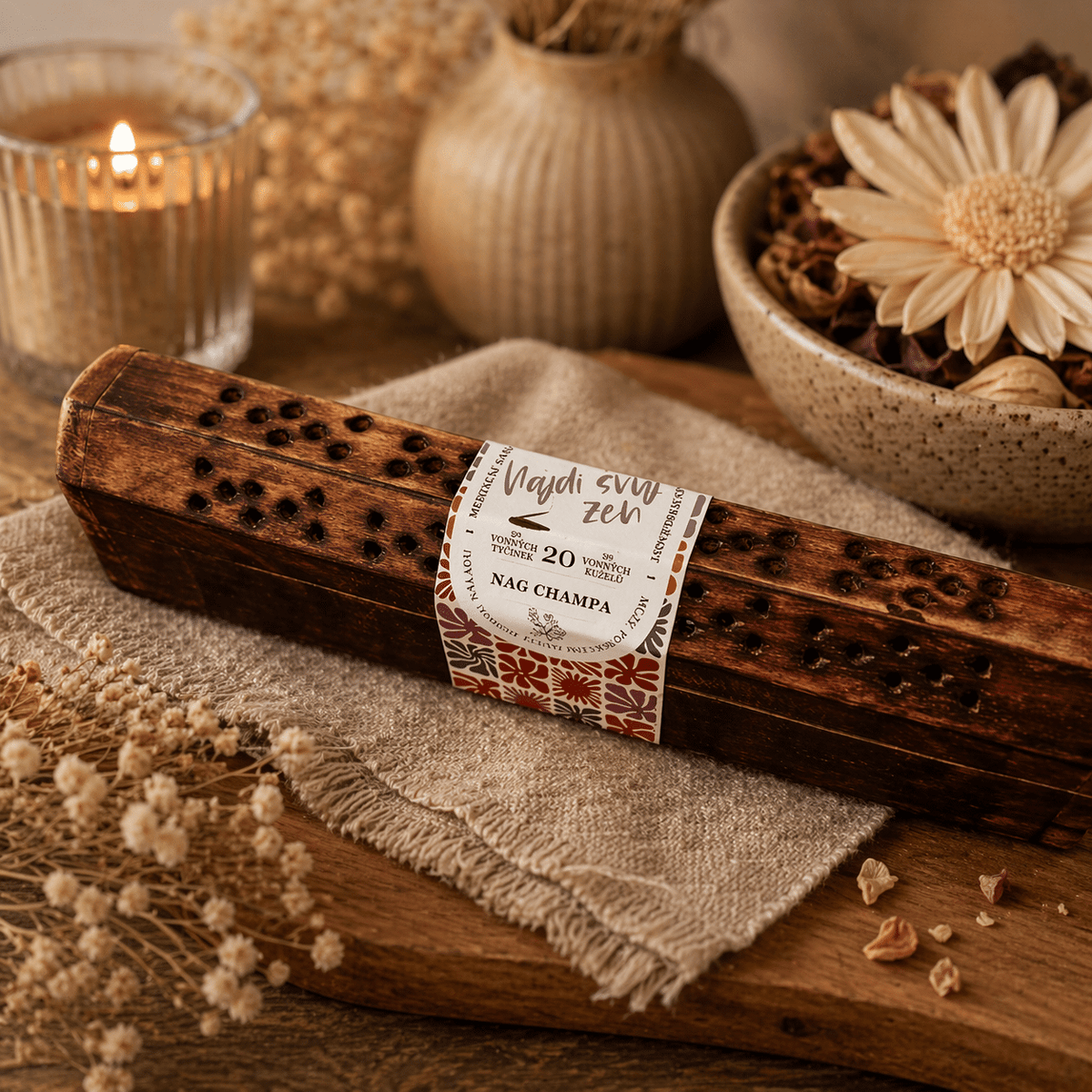 Incense Sticks in a Wooden Box – Find Your Zen