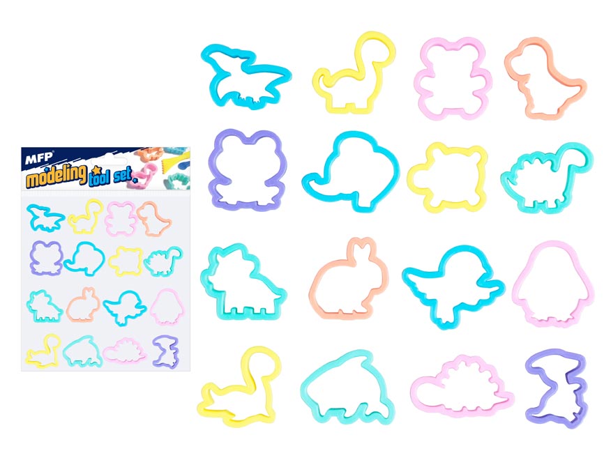 Plastic animal cutters 16 pcs