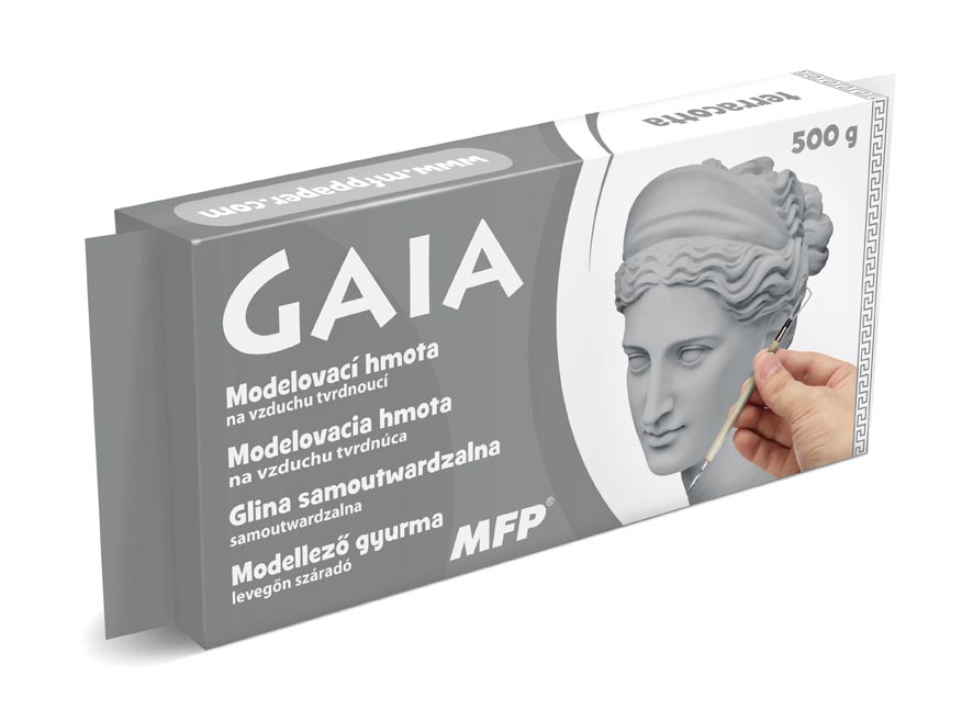 GAIA air-drying modelling clay 500 g, grey