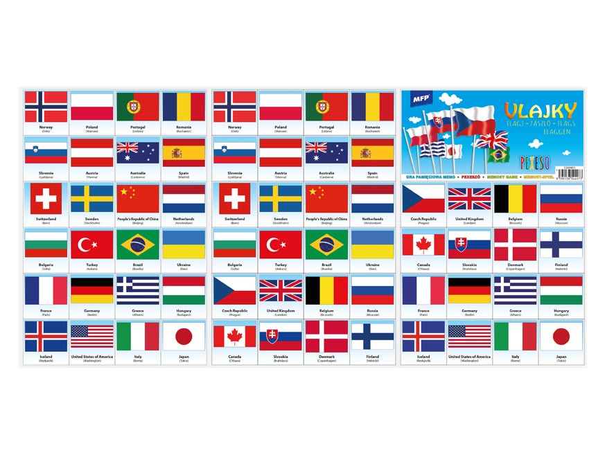 Flags memory game 64 cards / Pexeso