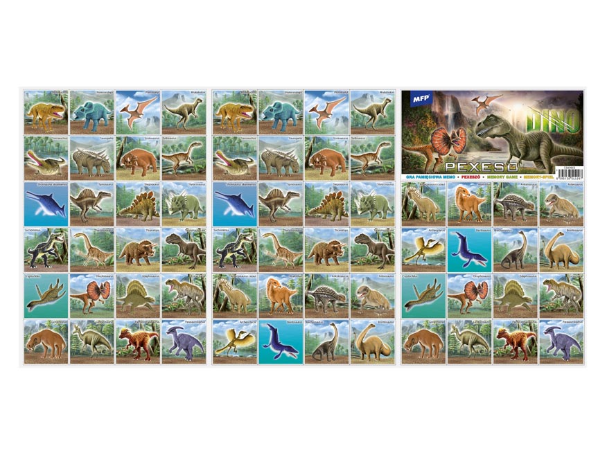 Dinosaur memory game 64 cards / Pexeso