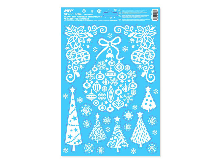 Christmas glitter window film VA003 20x30 cm