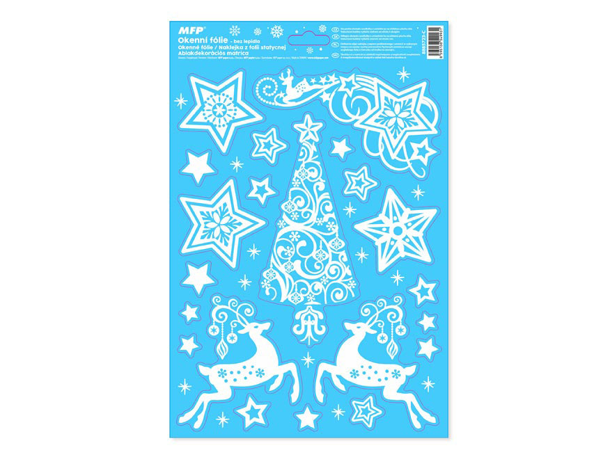 Christmas glitter window film VA003 20x30 cm