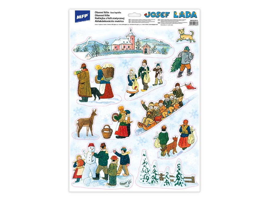 Christmas window film Josef Lada VA019