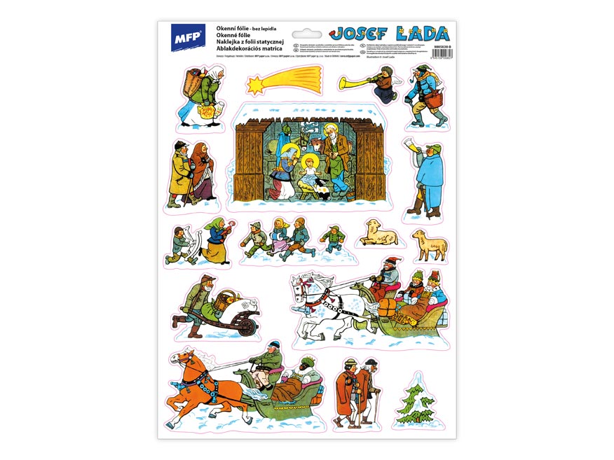 Christmas window film Josef Lada VA019