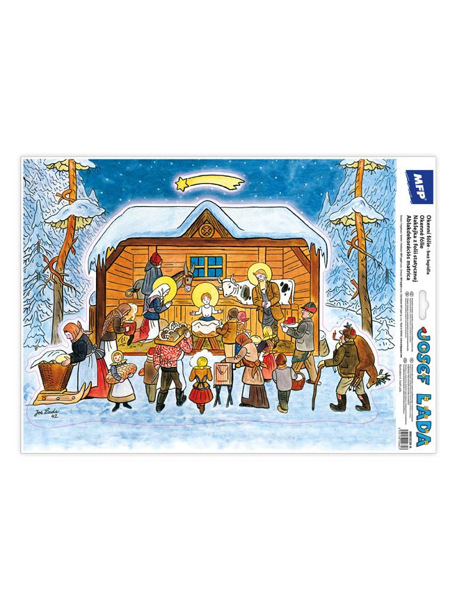 Christmas window film Josef Lada VA019