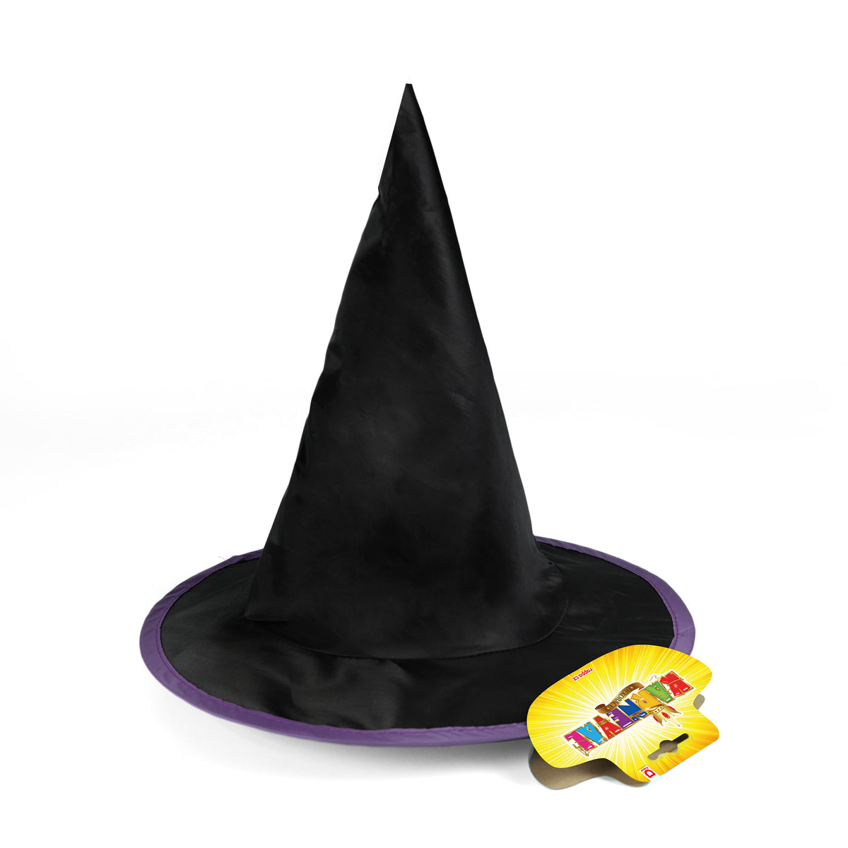 Children's black and purple witch hat
