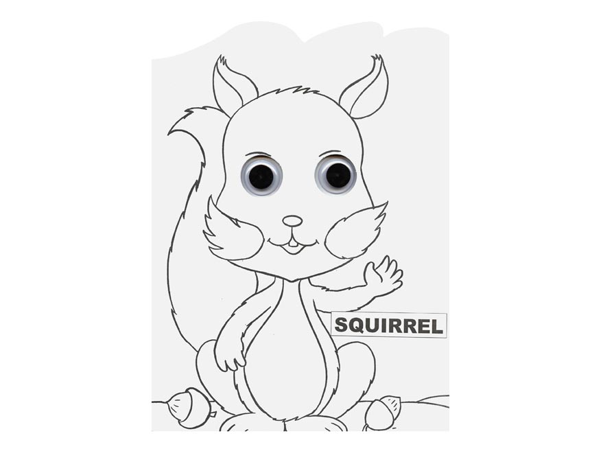 Pets A4 colouring book with movable eyes, 16 pages
