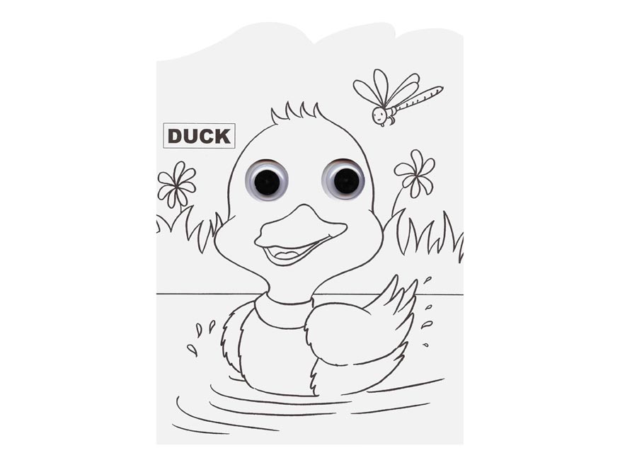 Pets A4 colouring book with movable eyes, 16 pages