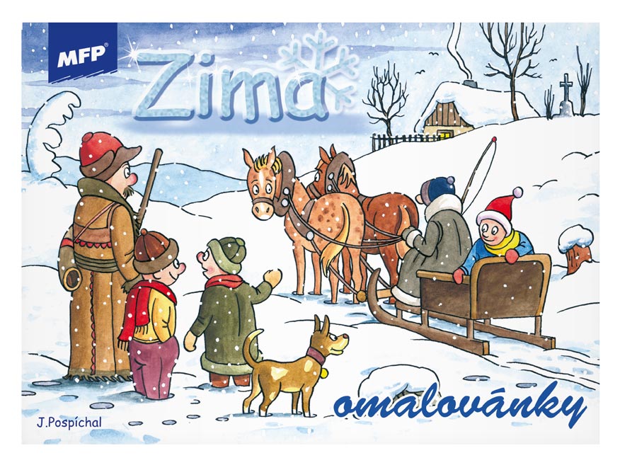 Winter colouring book A5, 16 pages
