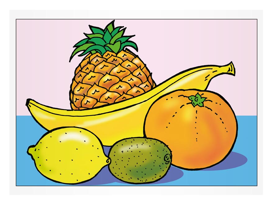 Fruit and Vegetable Colouring Book A5