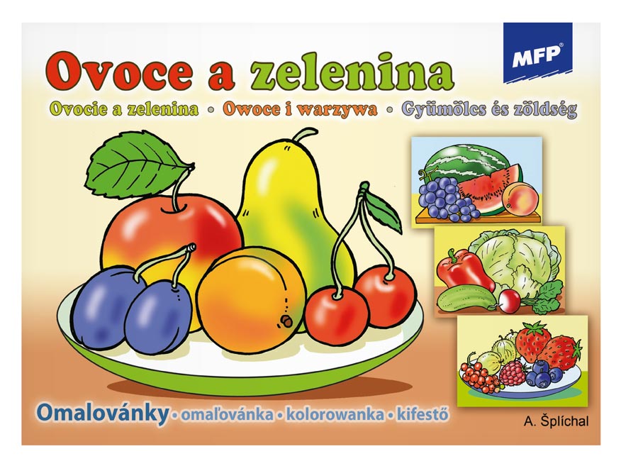 Fruit and Vegetable Colouring Book A5