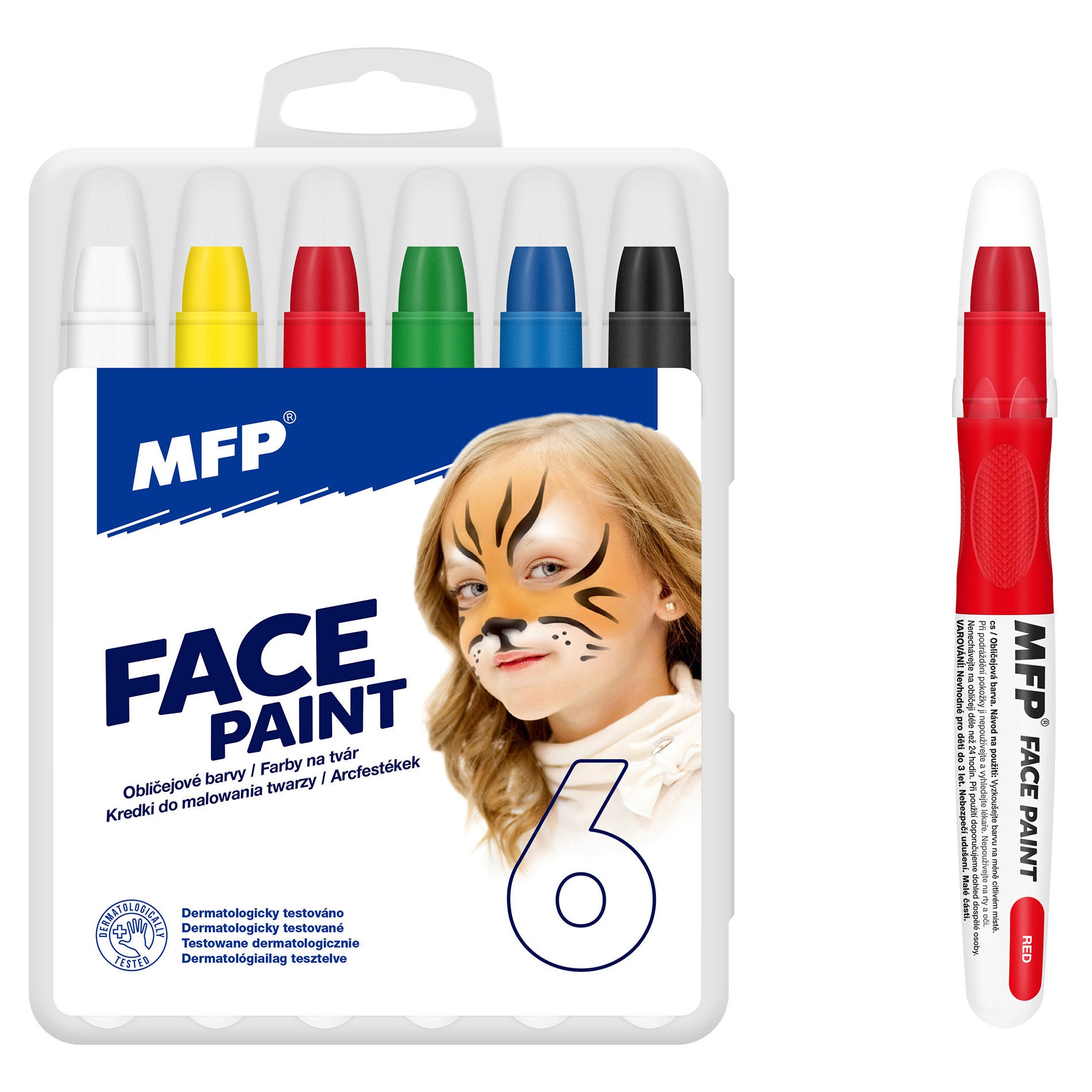 Face Paint Make-Up Set 6 pcs