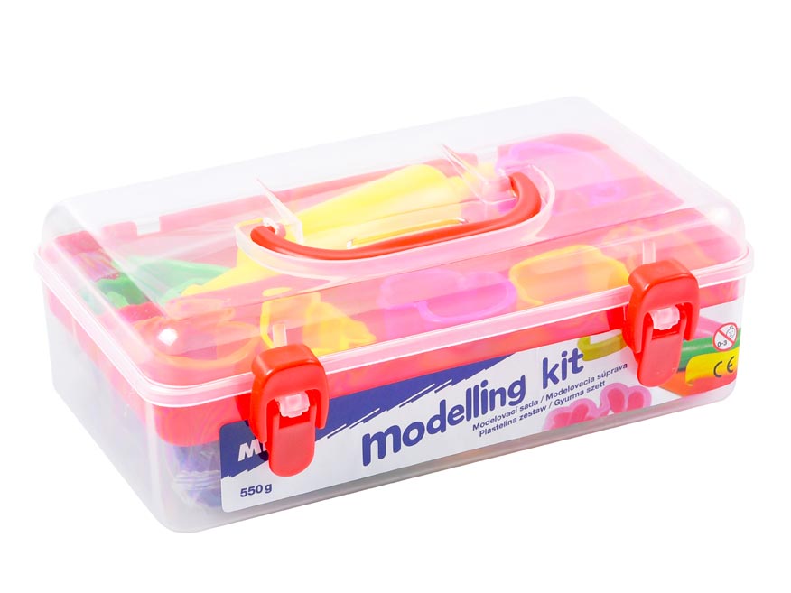 Modelling clay set 7 colours 550 g with tools